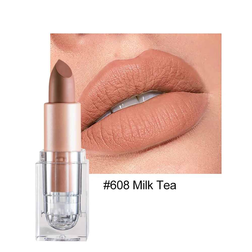 HANDAIYAN Matte Nude Lipstick – Velvet, Long-Lasting & Waterproof