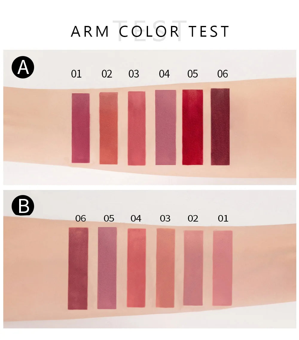 HANDAIYAN 6-Piece Lipstick Set – Waterproof & Long-Lasting Matte