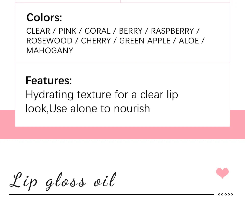Moisturizing Lip Balm Gloss Lip Oil Care