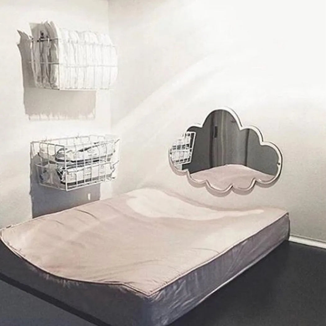 Cloud Shape Mirror Wooden Frame Acrylic Makeup