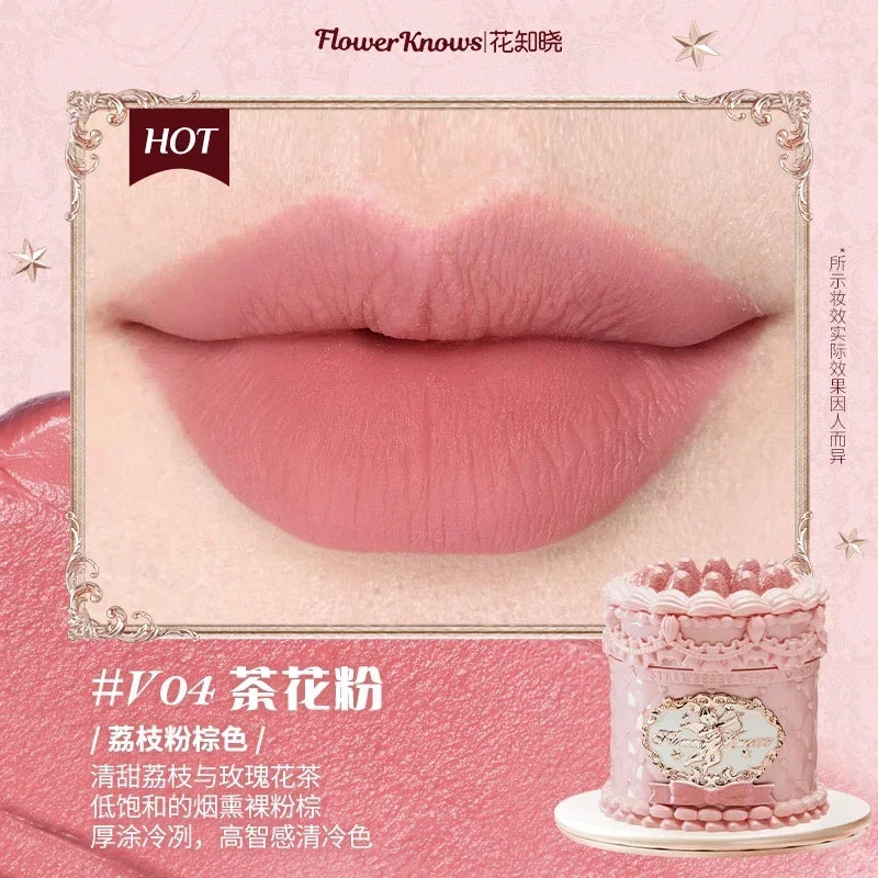 Flowerknows Strawberry Cupid Lipstick – Matte Velvet Lip Gloss