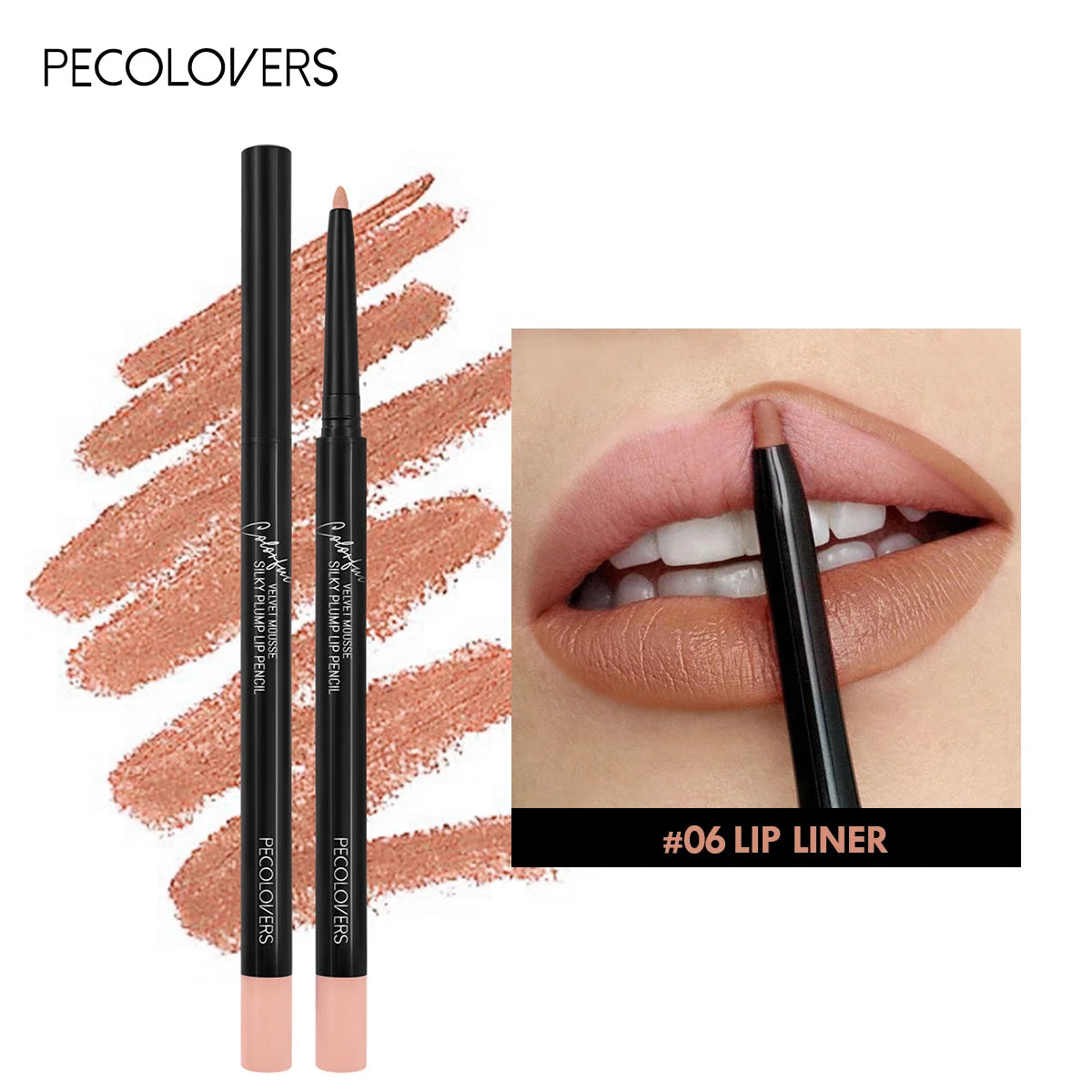 Waterproof Matte Lipliner Pencil 12 Colors Long Lasting