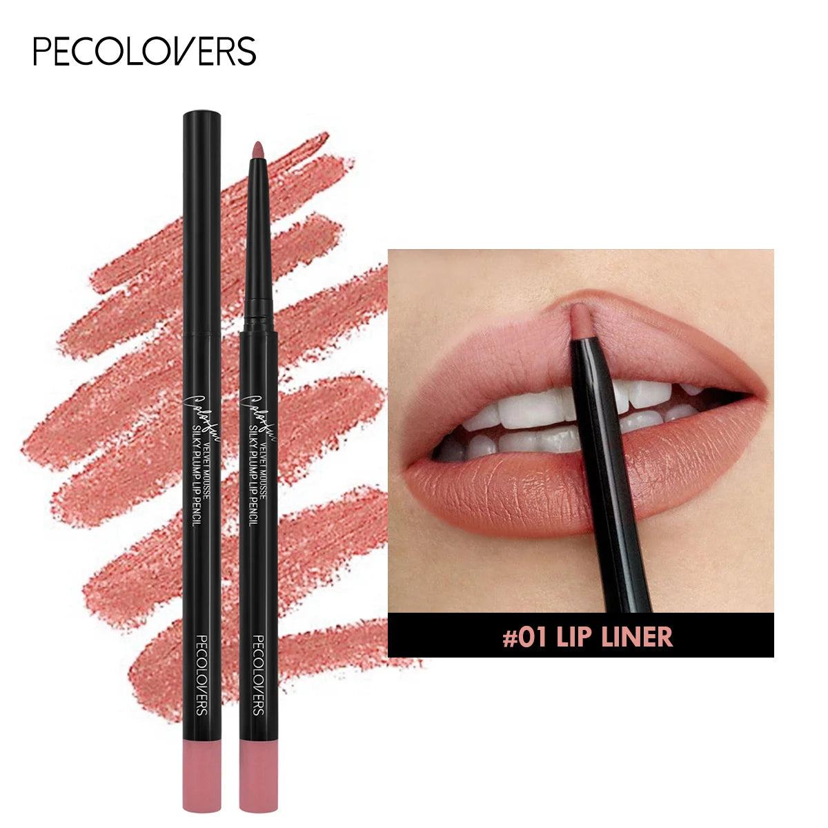 Waterproof Matte Lipliner Pencil 12 Colors Long Lasting