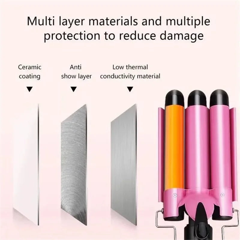 Professional triple curling iron