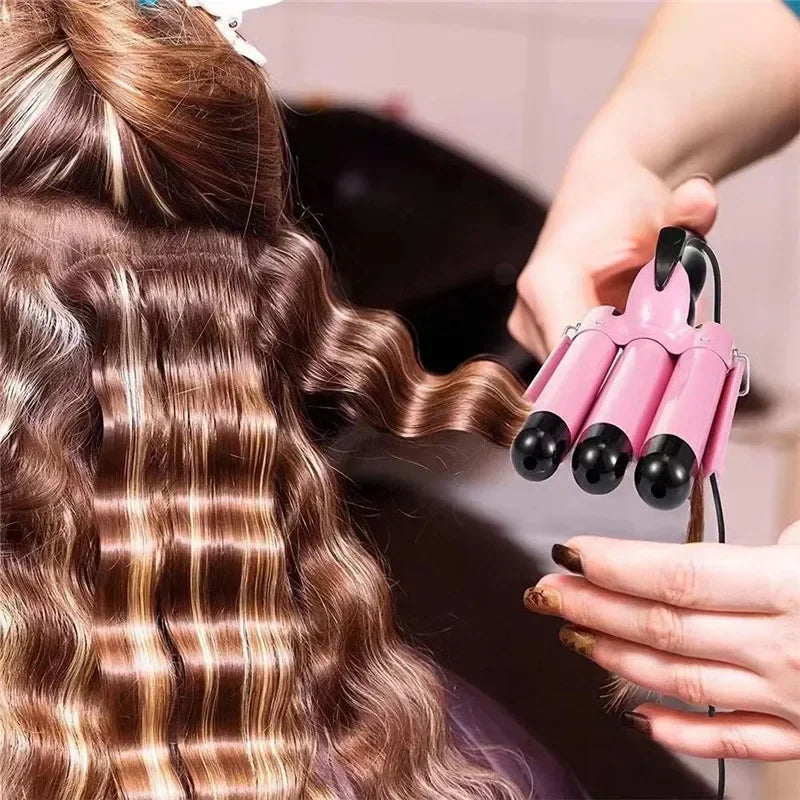 Professional triple curling iron