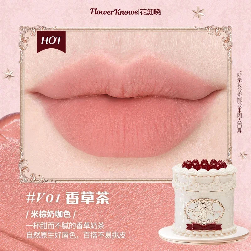 Flowerknows Strawberry Cupid Lipstick – Matte Velvet Lip Gloss