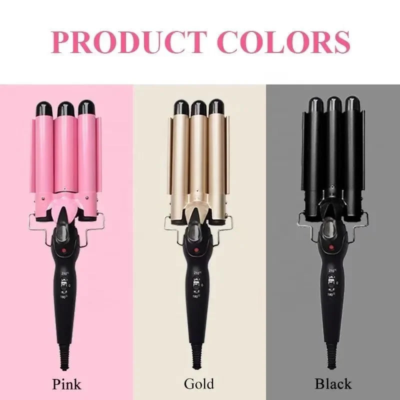 Professional triple curling iron