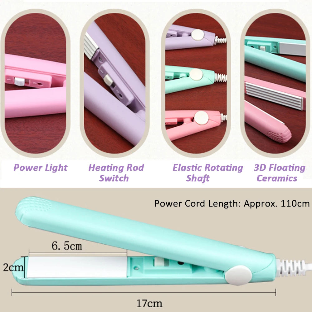 Mini Hair Curler – Electric Flat Iron & Crimper for All Hair