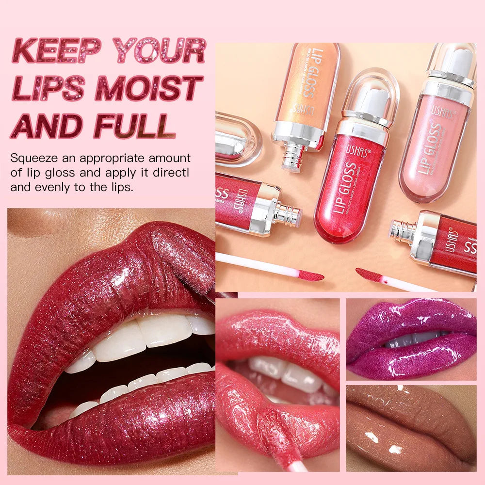 USHAS 12 Colors Pearlescent Liquid Lipstick