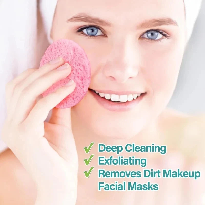 10 pieces of natural facial sponge
