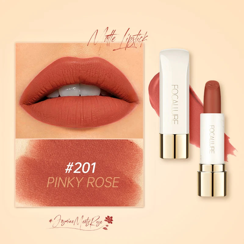 FOCALLURE 16-Color Matte Lipstick – Waterproof, High Pigment