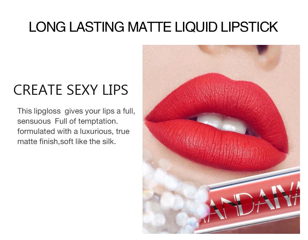 HANDAIYAN 6-Piece Lipstick Set – Waterproof & Long-Lasting Matte
