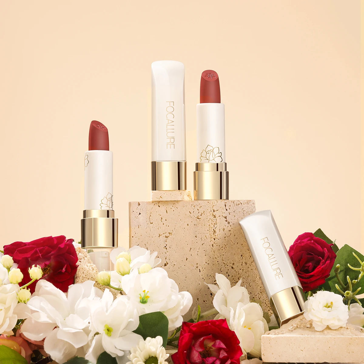 FOCALLURE 16-Color Matte Lipstick – Waterproof, High Pigment