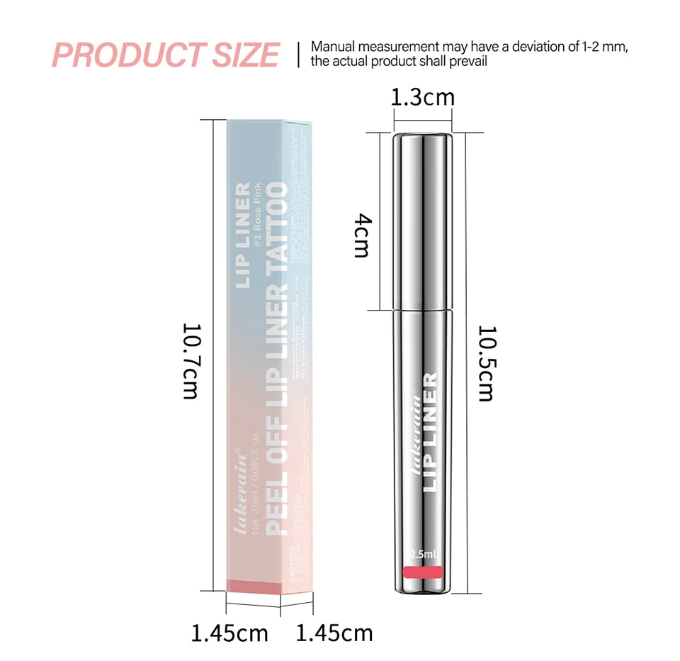 Waterproof Lip Liner Peel Off Tattoo Gloss Long Lasting