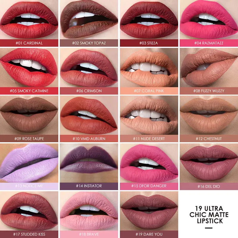 Focallure Matte Lipstick 19 Colors – Waterproof