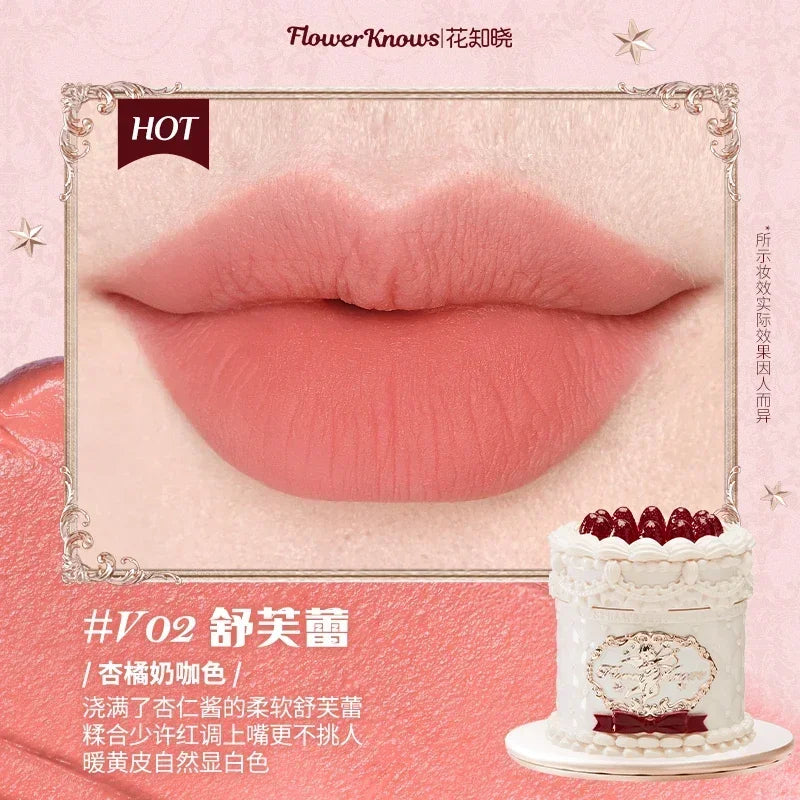Flowerknows Strawberry Cupid Lipstick – Matte Velvet Lip Gloss