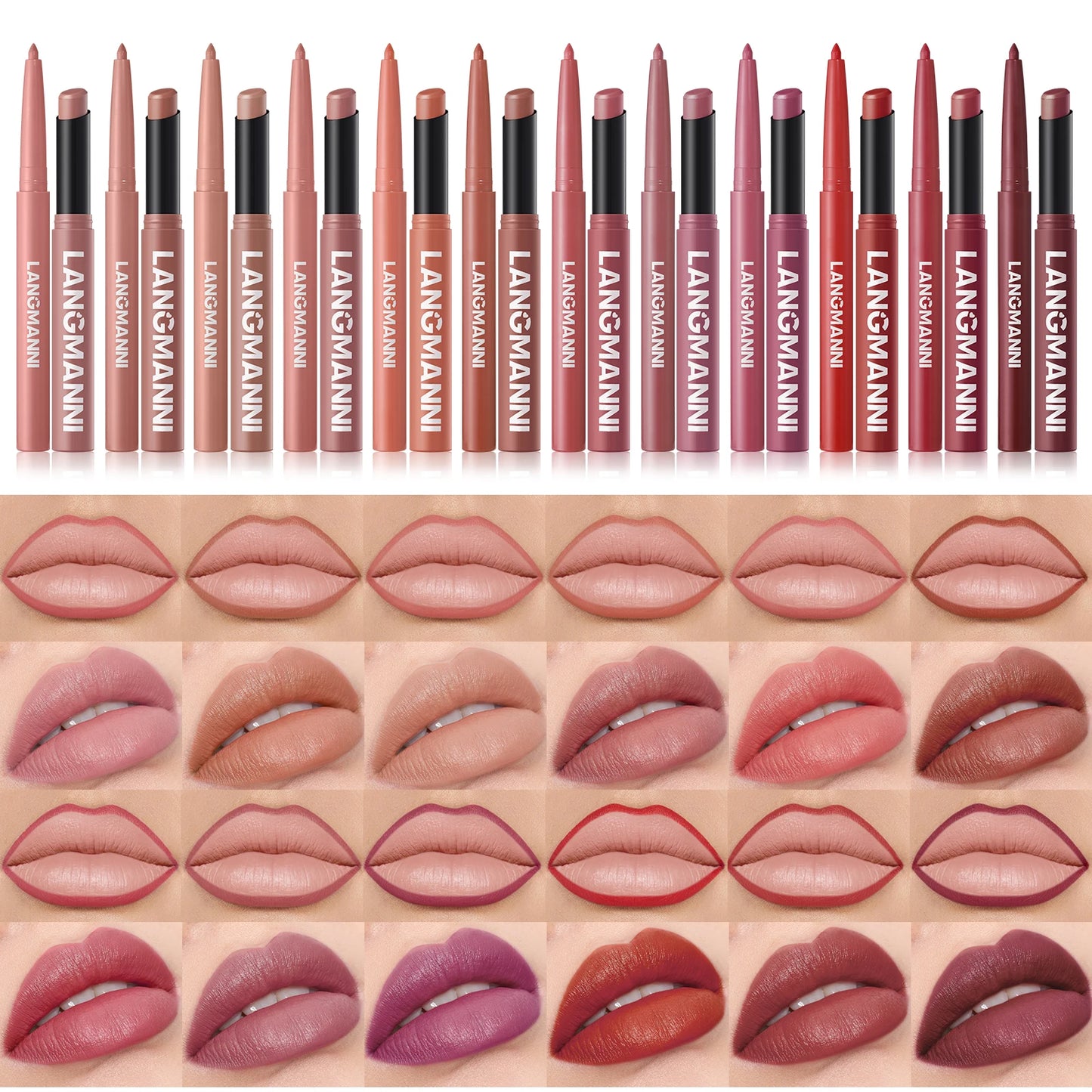 Waterproof Lip Liner and Lipstick Set