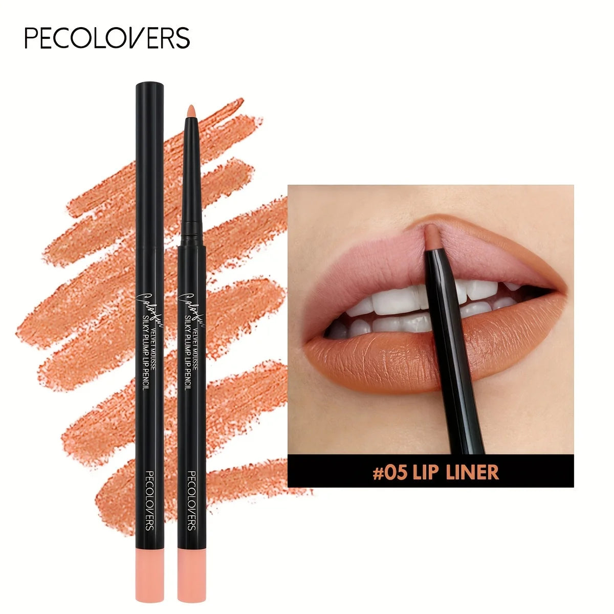 Waterproof Matte Lipliner Pencil 12 Colors Long Lasting