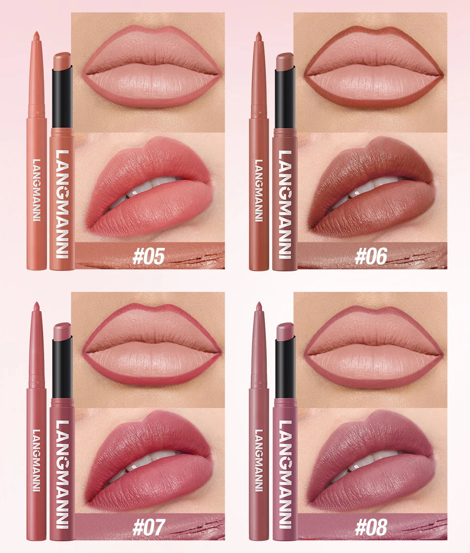 Waterproof Lip Liner and Lipstick Set