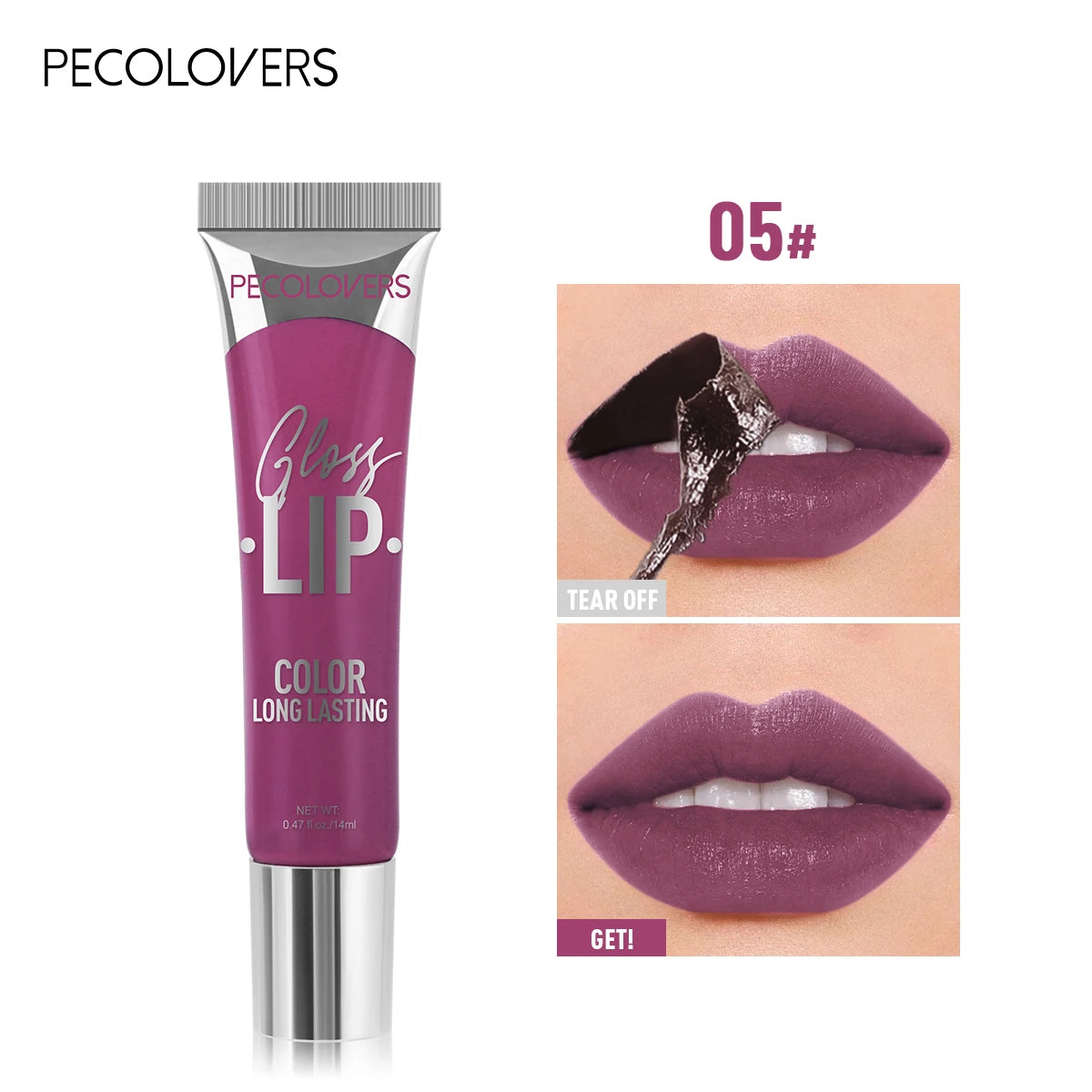 Peel-Off Multi-Color Lip Gloss – Waterproof & Long-Lasting Matte
