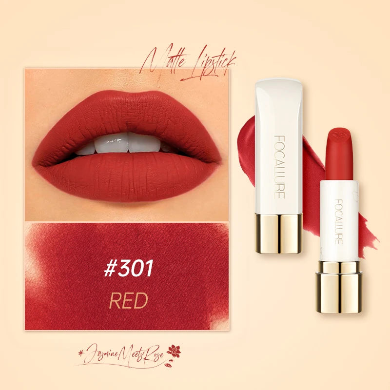FOCALLURE 16-Color Matte Lipstick – Waterproof, High Pigment