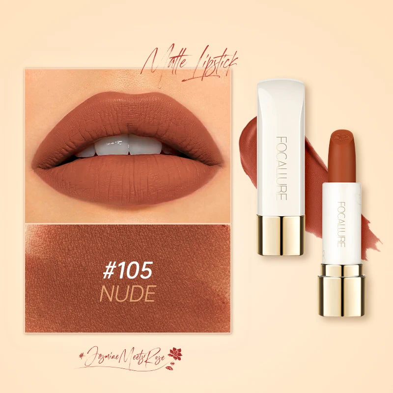 FOCALLURE 16-Color Matte Lipstick – Waterproof, High Pigment