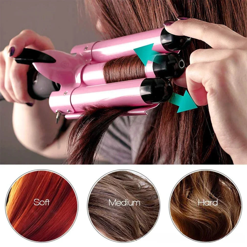 Professional triple curling iron