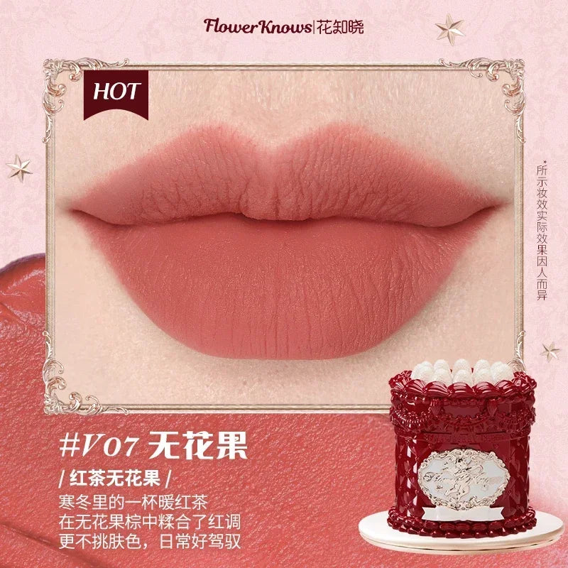 Flowerknows Strawberry Cupid Lipstick – Matte Velvet Lip Gloss