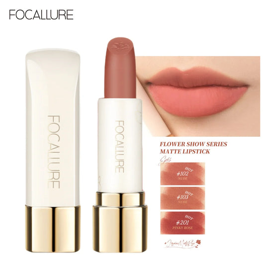 FOCALLURE 16-Color Matte Lipstick – Waterproof, High Pigment
