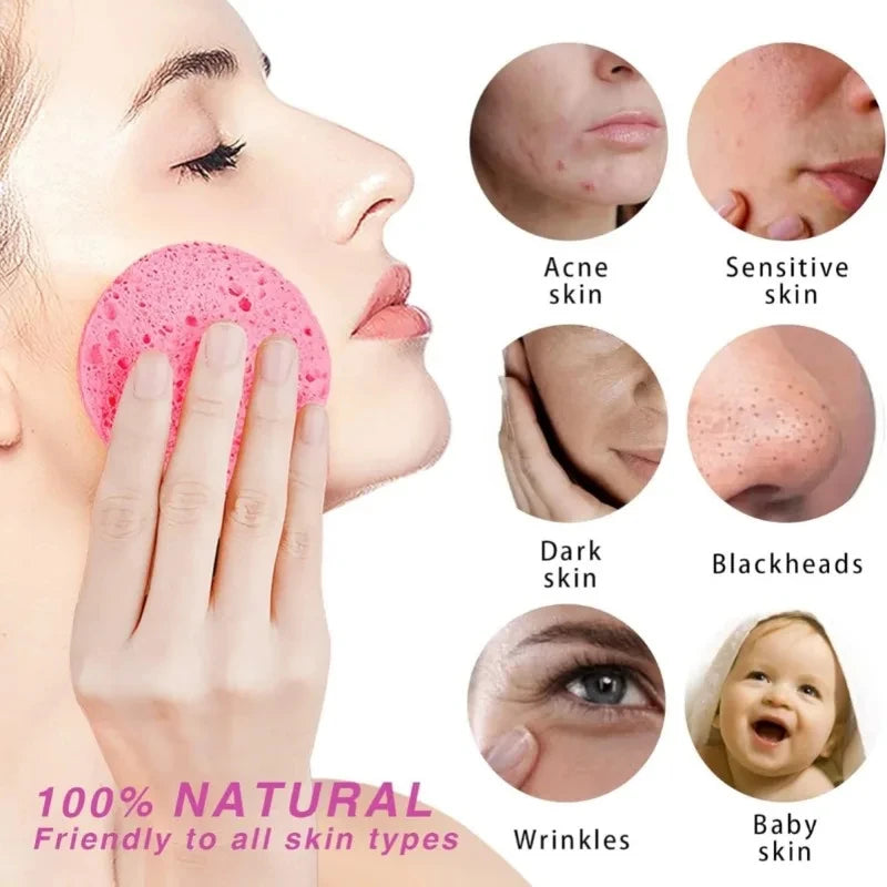 10 pieces of natural facial sponge