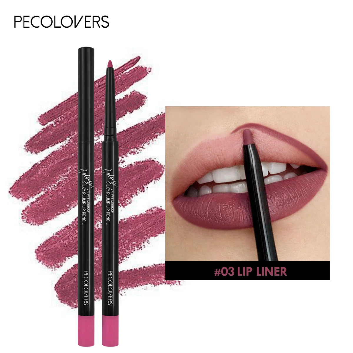 Waterproof Matte Lipliner Pencil 12 Colors Long Lasting