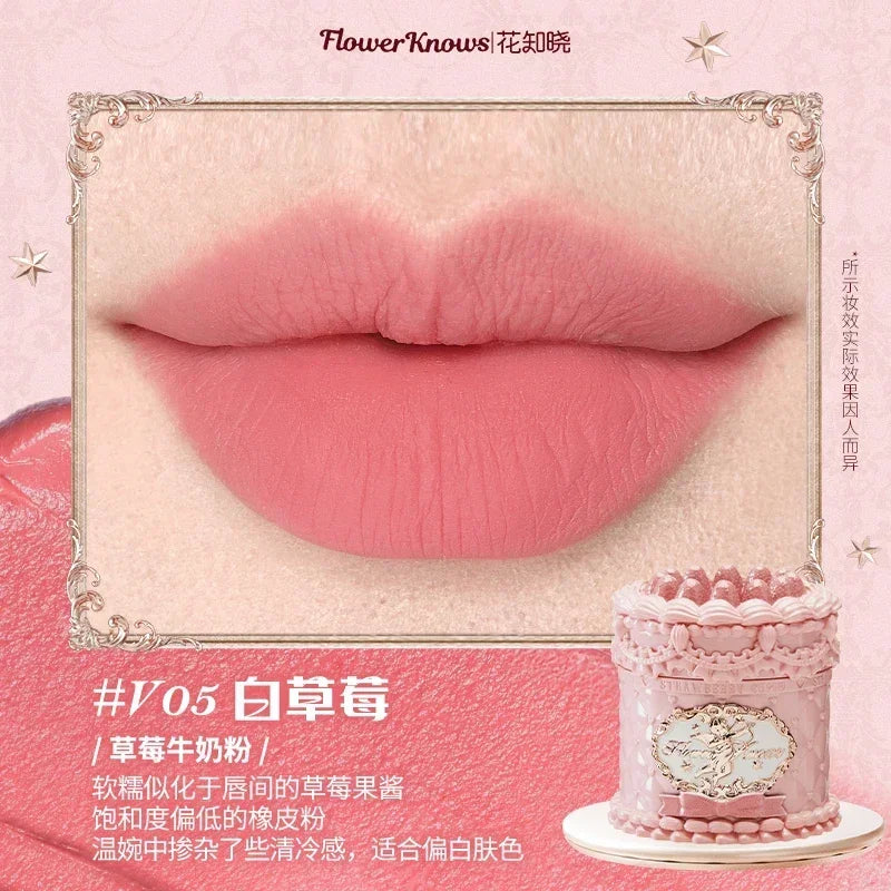 Flowerknows Strawberry Cupid Lipstick – Matte Velvet Lip Gloss