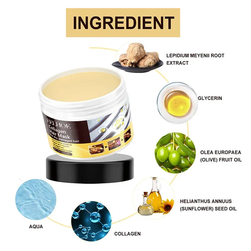 Collagen Keratin Hair Mask Repair Smooth Moisturize