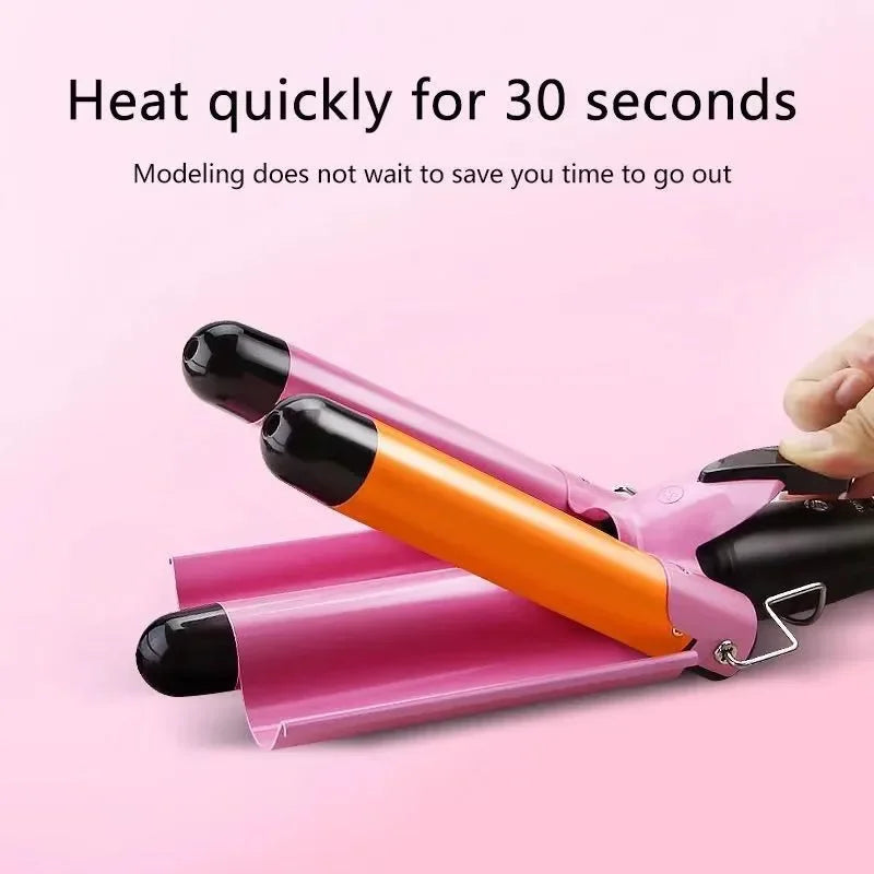 Professional triple curling iron