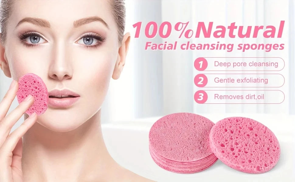 10 pieces of natural facial sponge