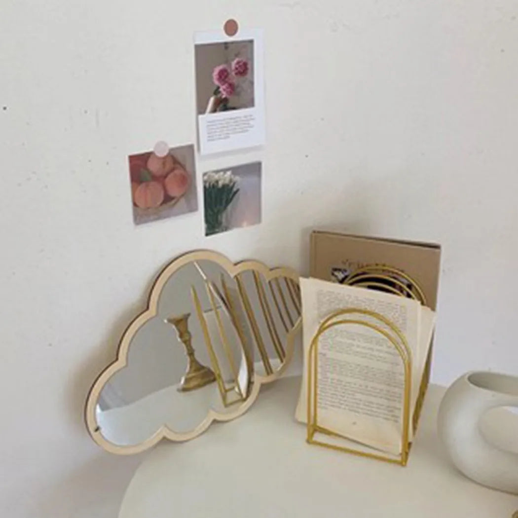 Cloud Shape Mirror Wooden Frame Acrylic Makeup