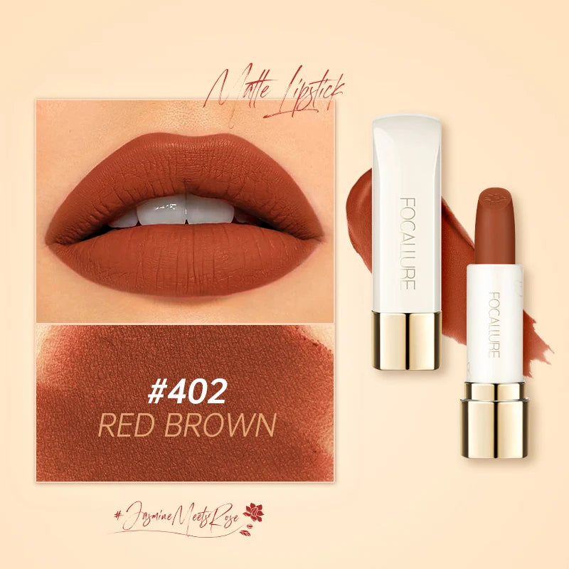 FOCALLURE 16-Color Matte Lipstick – Waterproof, High Pigment