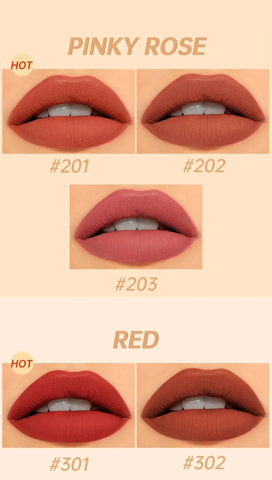 FOCALLURE 16-Color Matte Lipstick – Waterproof, High Pigment