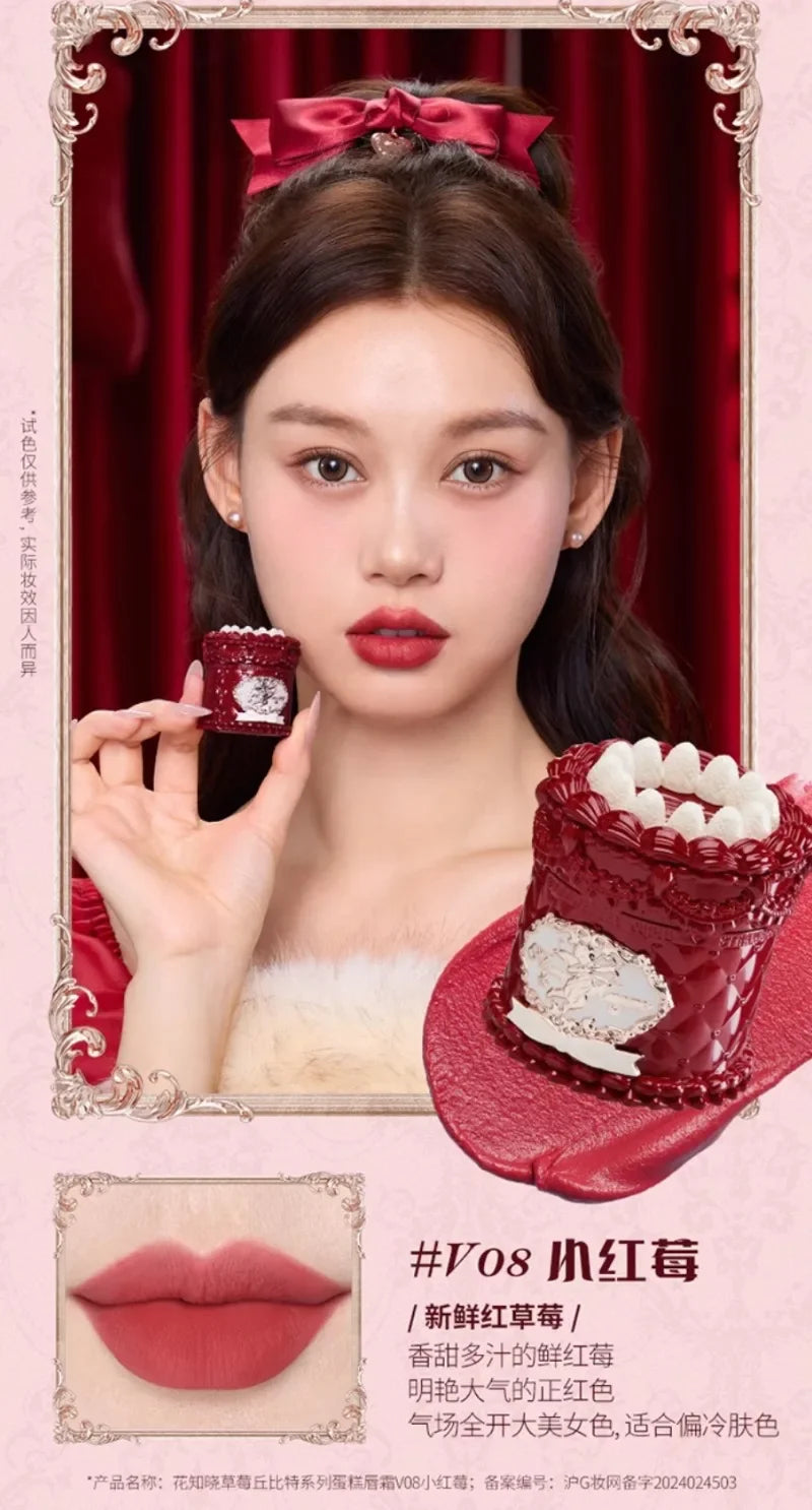 Flowerknows Strawberry Cupid Lipstick – Matte Velvet Lip Gloss