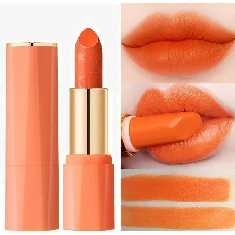 Orange Matte Lipstick – Silky Smooth & Long-Lasting