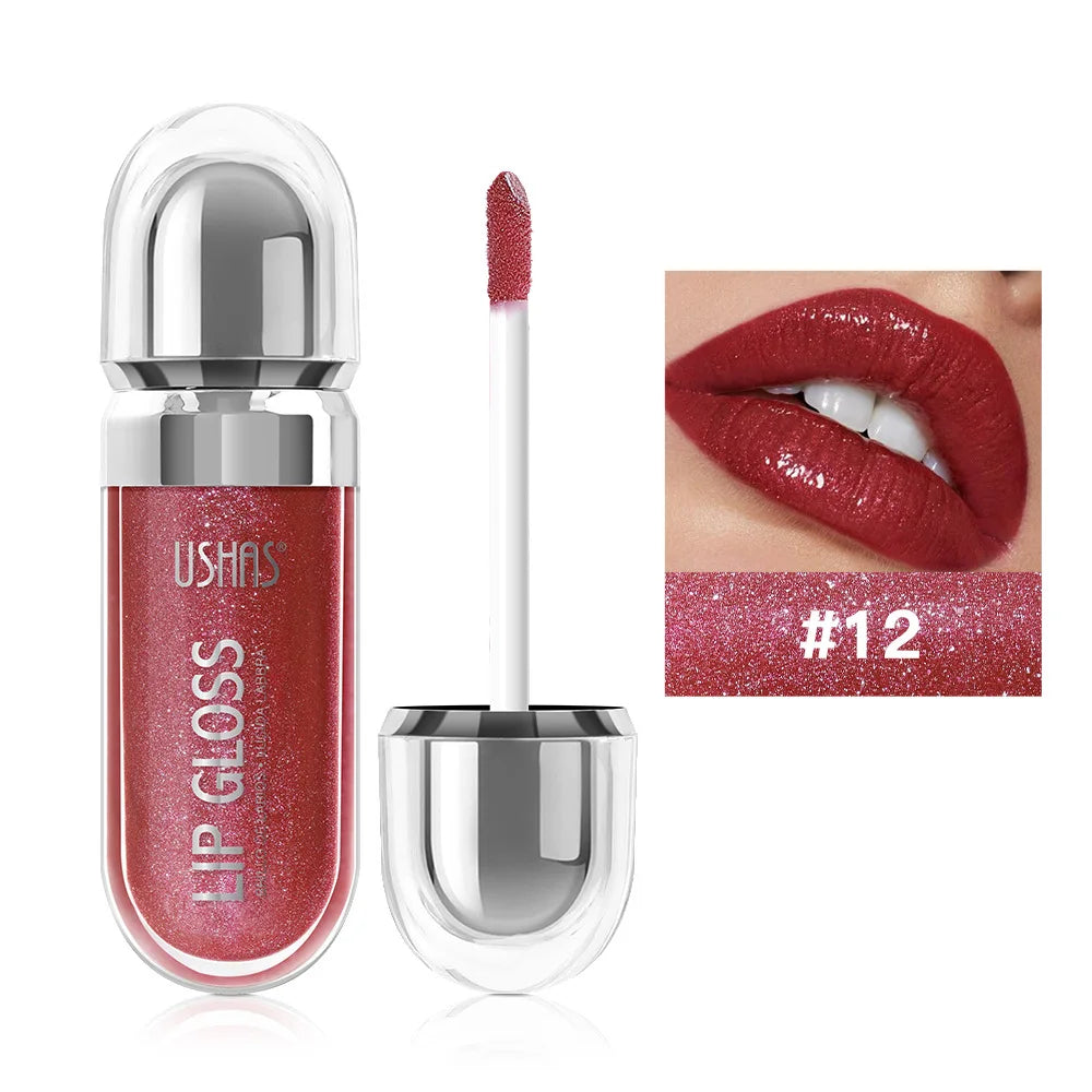 USHAS 12 Colors Pearlescent Liquid Lipstick