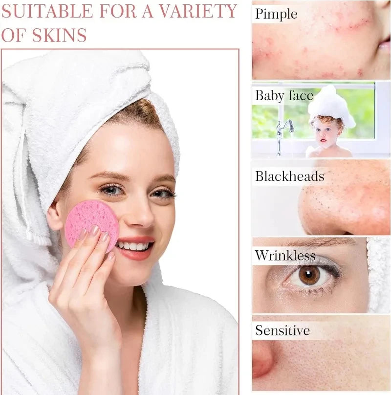 10 pieces of natural facial sponge
