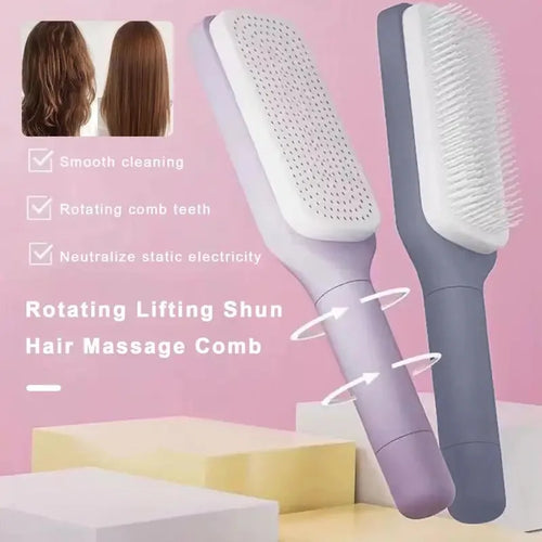 Long Handle Rotating Hair Comb