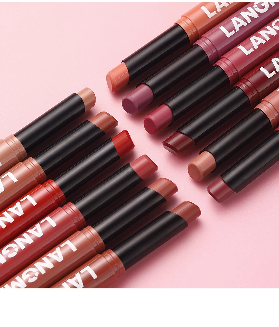 Waterproof Lip Liner and Lipstick Set