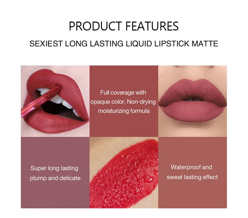 HANDAIYAN Lipstick Set – Waterproof, Long-Lasting & Matte