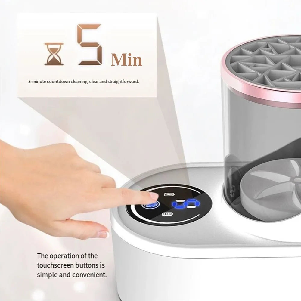 Electric Makeup Brush Cleaner – Automatic Wash & Dry