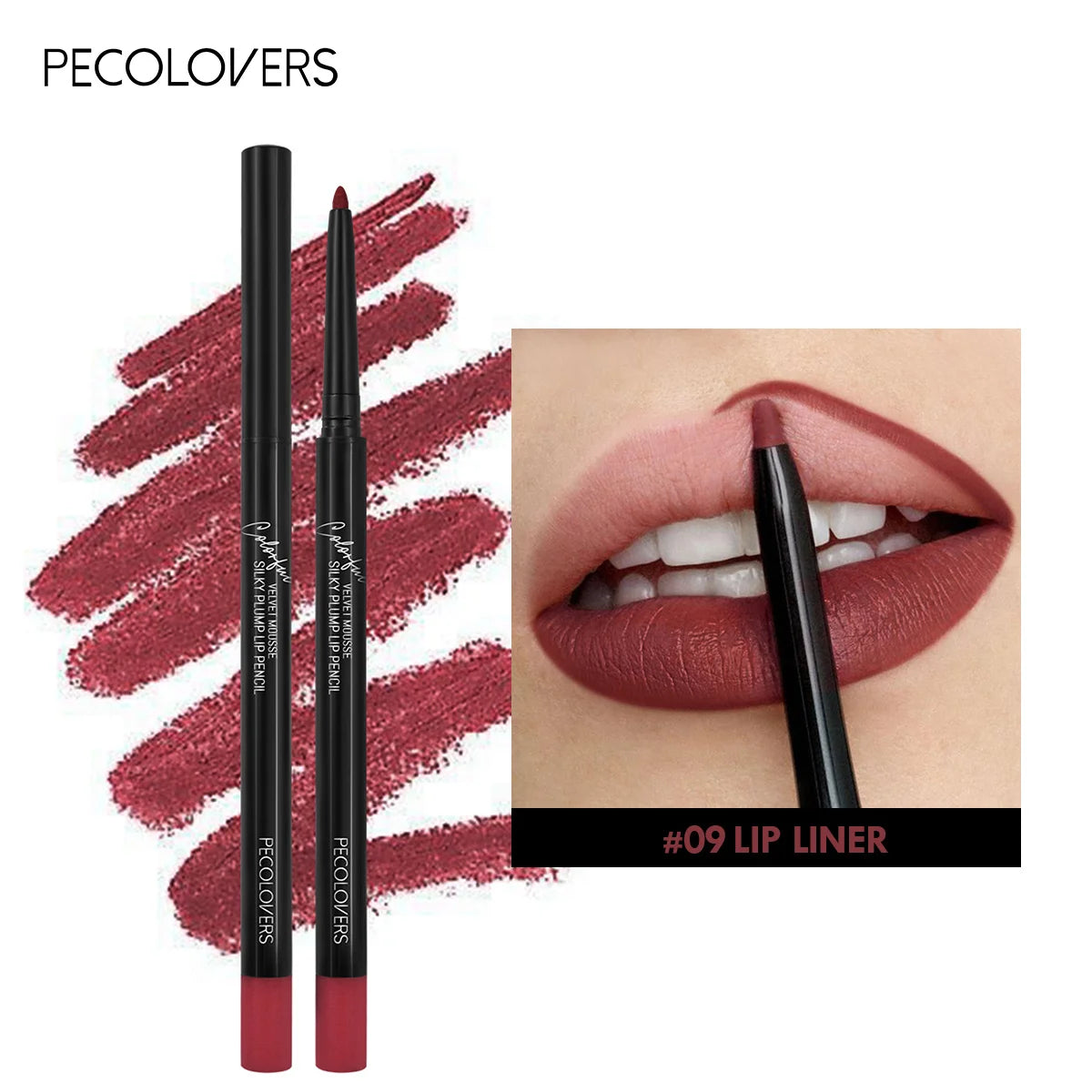 Waterproof Matte Lipliner Pencil 12 Colors Long Lasting