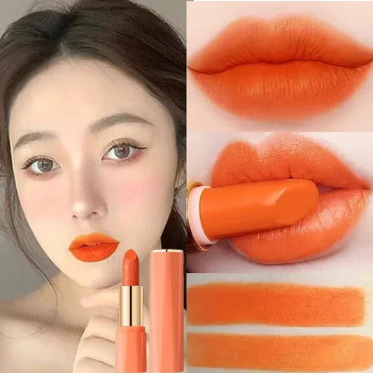 Orange Matte Lipstick – Silky Smooth & Long-Lasting