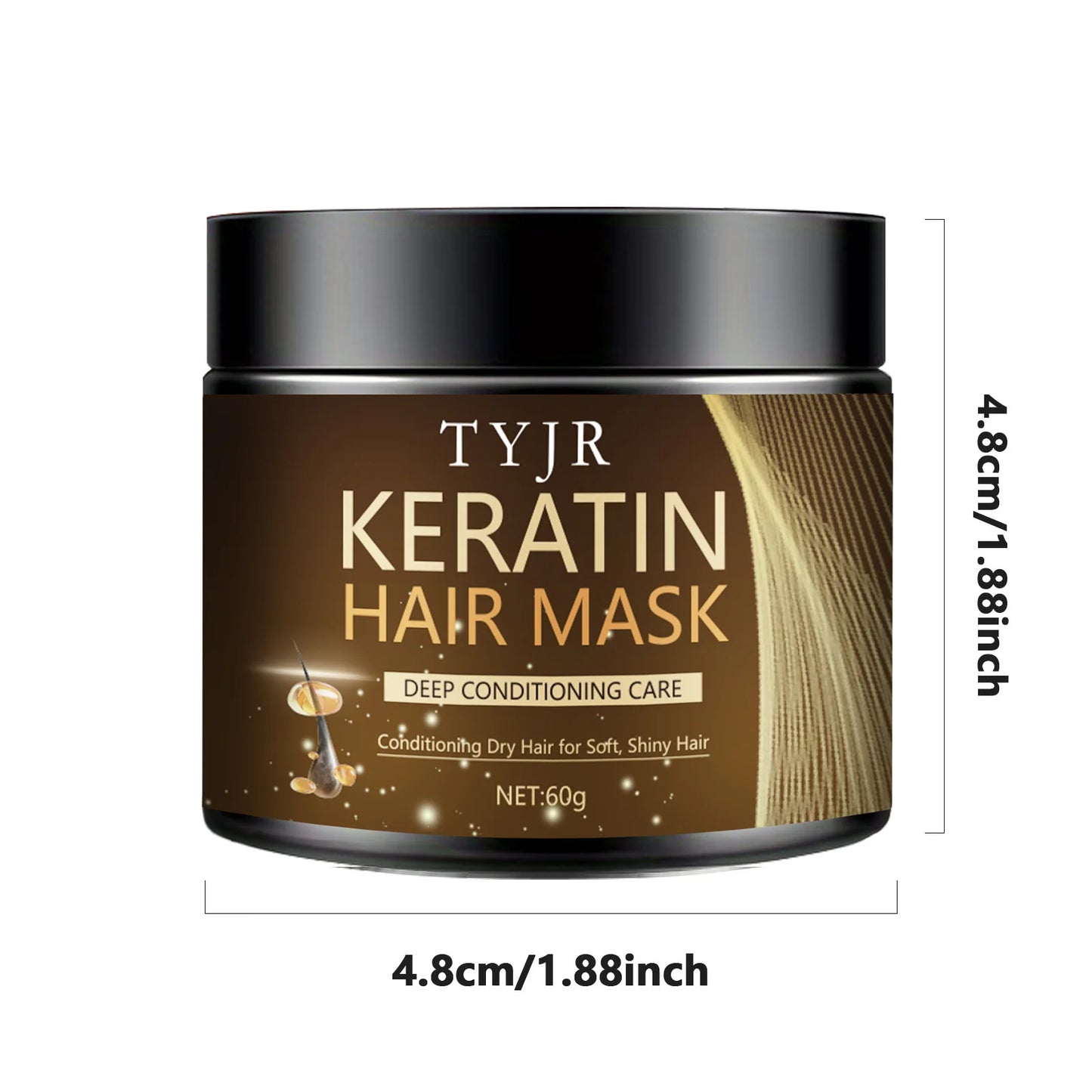 Keratin Hair Mask Deep Repair Travel Size 60g