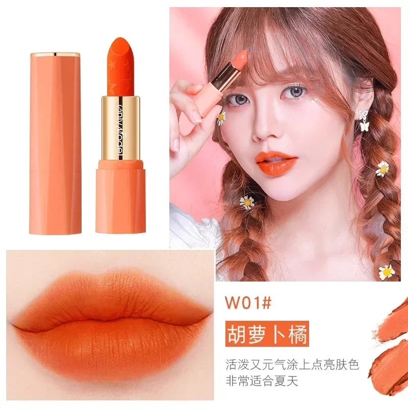 Orange Matte Lipstick – Silky Smooth & Long-Lasting